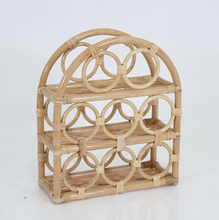 Rattan Wine Rack 8 bottles