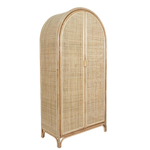 Selly Natural Rattan Wardrobe with Square Webbing