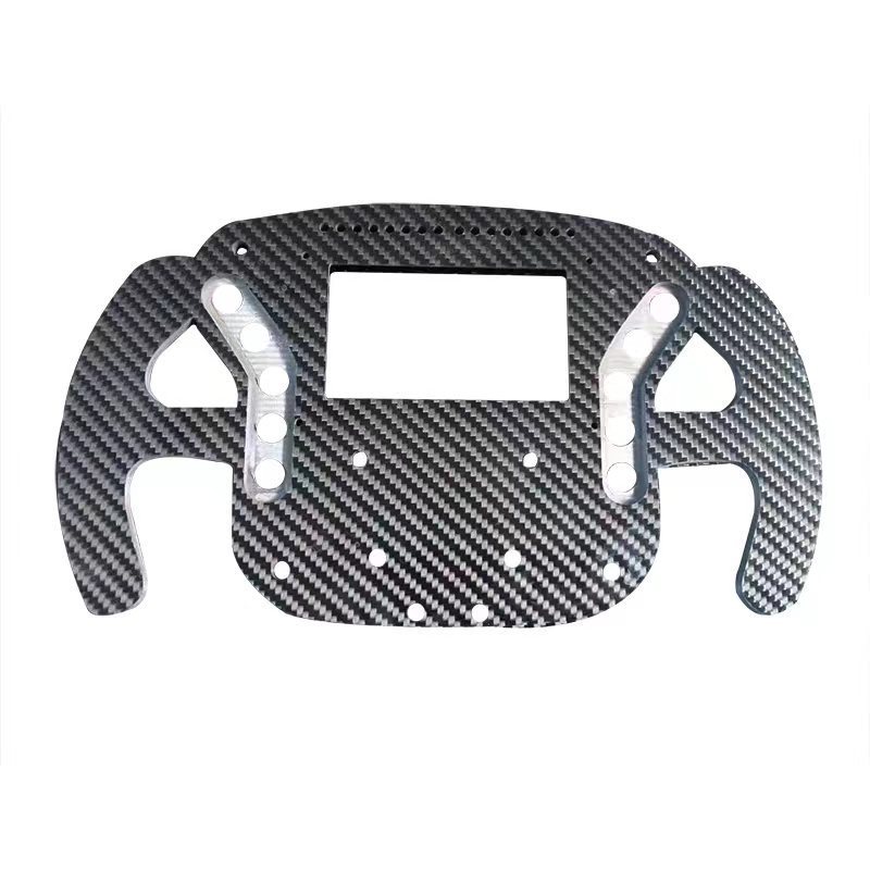 China Professional Carbon Fiber Sim Racing Steering Wheel Plate Carbon Fiber CNC Cutting Parts