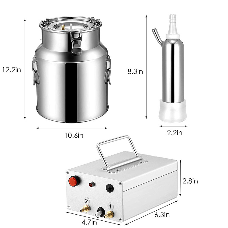 Portable Automatic Cattle Milking Equipment with Brush Milk Lining