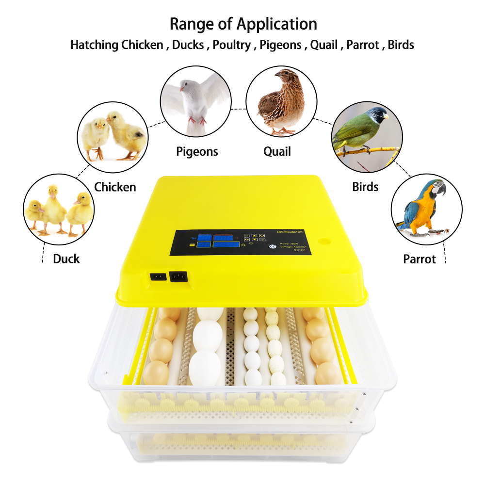 Dual Power Commercial Egg Incubator Automatic Poultry Egg Incubator Incubators Hatching Eggs