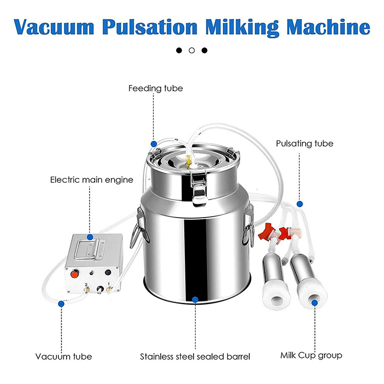 Portable Automatic Cattle Milking Equipment with Brush Milk Lining