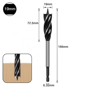 Wood Auger Drill Bit Set High Quality Hex Straight Shank Woodworking Tool Flat Spare Core Drill Bit