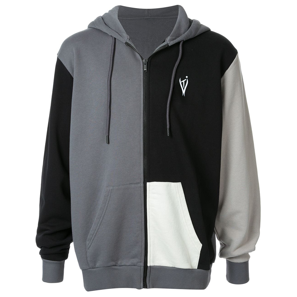 Zipper Solid Color Hoodie For Men / Mens Zipper Hoodies In Different Colors