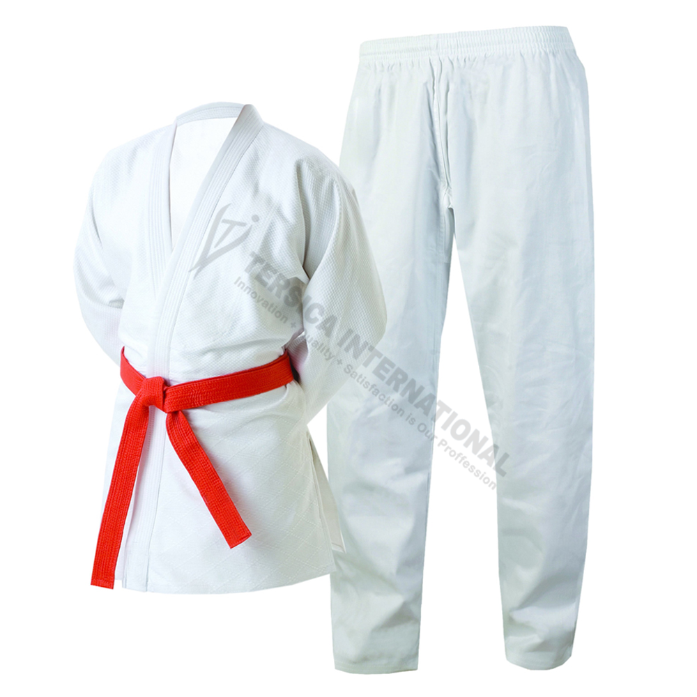 Karate Uniform With Elastic Waist Band Pant / Pure white Martial Arts Karate Uniform For Adults