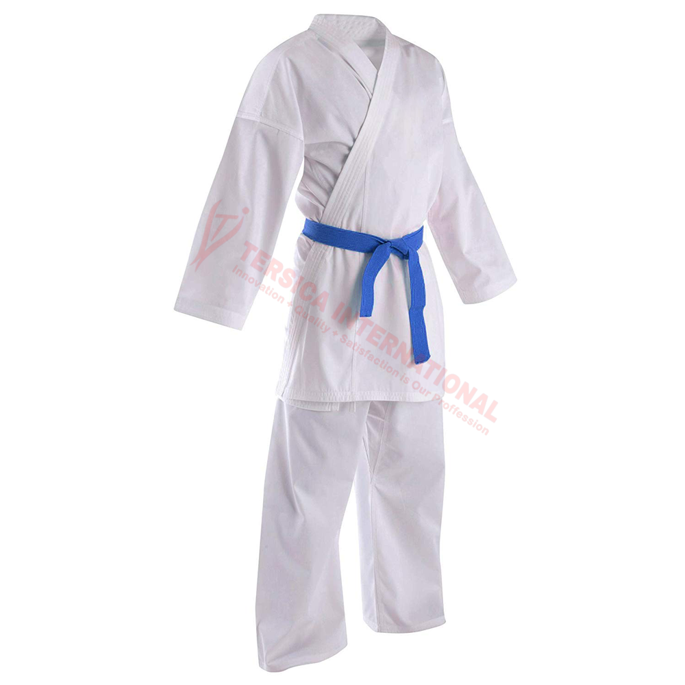 Karate Uniform With Elastic Waist Band Pant / Pure white Martial Arts Karate Uniform For Adults