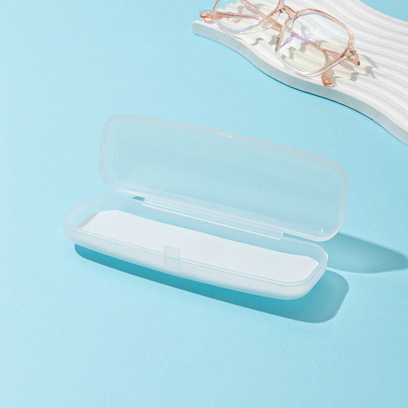 hard shell transparent plastic glasses case