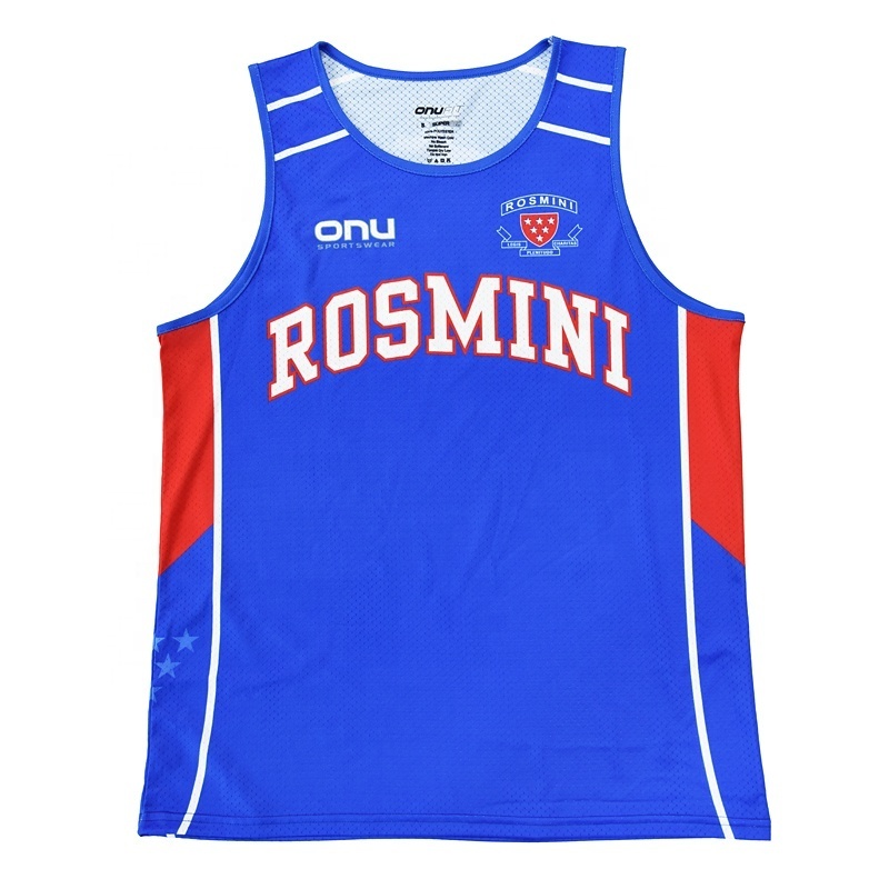 Pure 100% Polyester OEM Service Sublimation Blank Running Women's Ribbed Singlet With Custom Logo