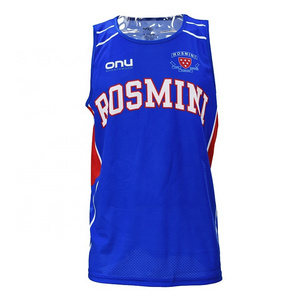 Pure 100% Polyester OEM Service Sublimation Blank Running Women's Ribbed Singlet With Custom Logo