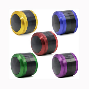 New Design 2.5 Inch Large Magnetic Top Aluminum Spice Herb Grinder Dry Herb Grinder with Catcher