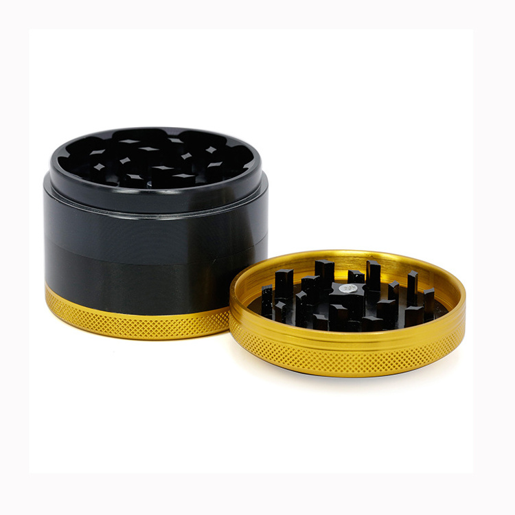 New Design 2.5 Inch Large Magnetic Top Aluminum Spice Herb Grinder Dry Herb Grinder with Catcher