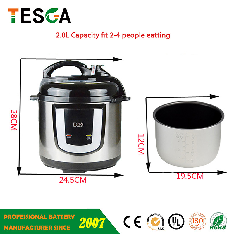 24v dc electric pressure cookers 2.8L for truck/battery powered