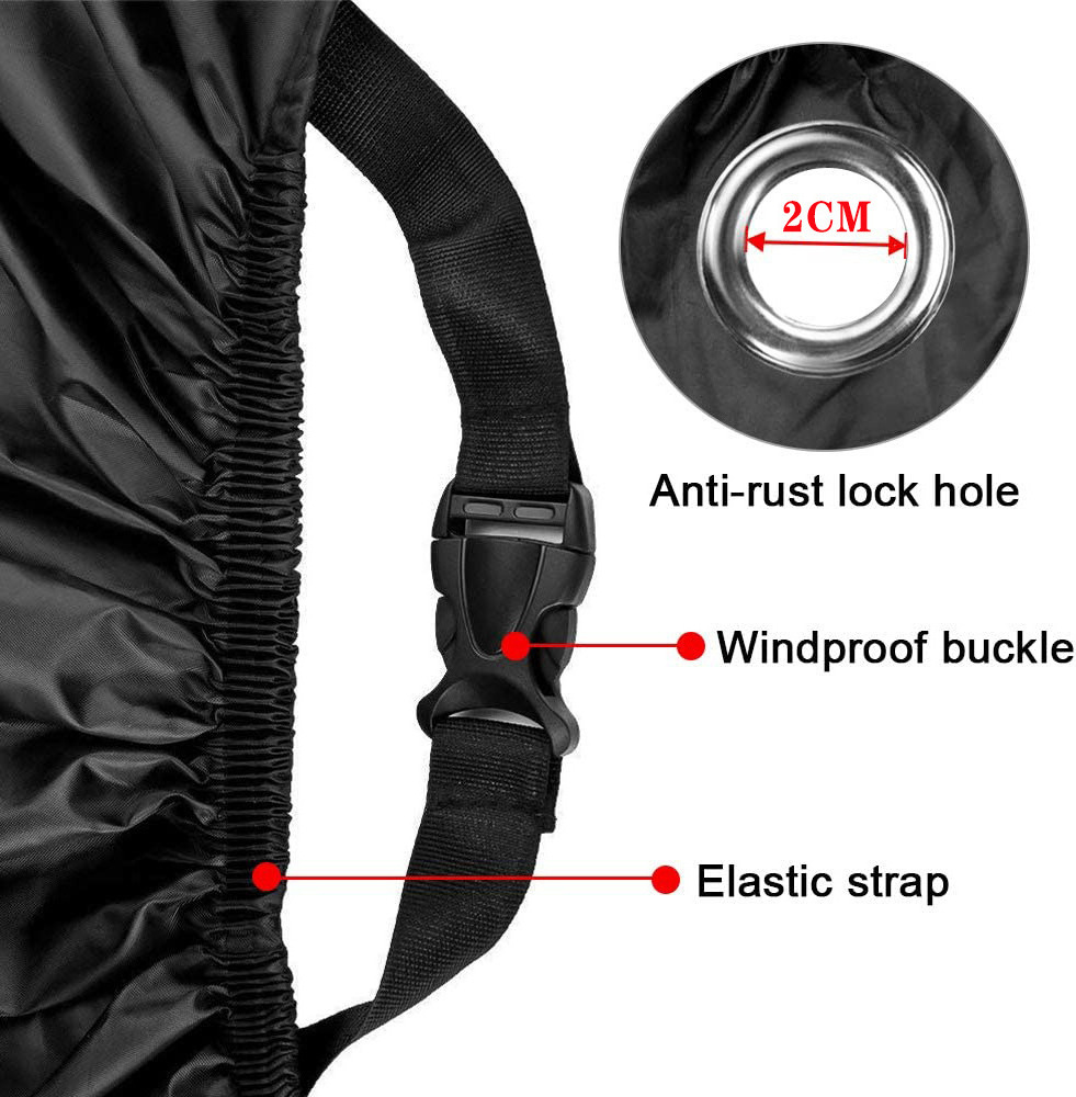 Tesglow UV Protect Dustproof Waterproof Outdoor Snow Rain Proof Coat Motorcycle Cover for Motorbike with Reflective Strap