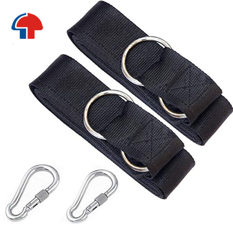 outdoor Tree Swing Hanging Strap with Heavy Duty Locking Carabiner webbing material