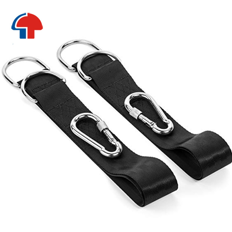 outdoor Tree Swing Hanging Strap with Heavy Duty Locking Carabiner webbing material