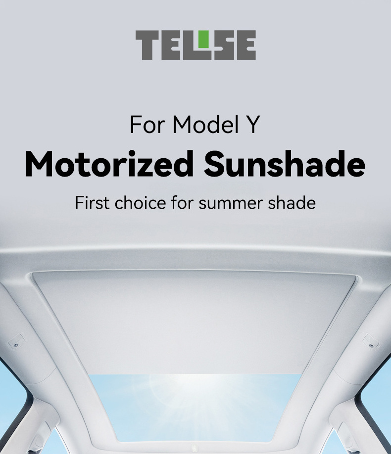 TELISE High Quality Car Retractable Sun Shade Panoramic Electric Car Roof Sunshade For Tesla Model Y