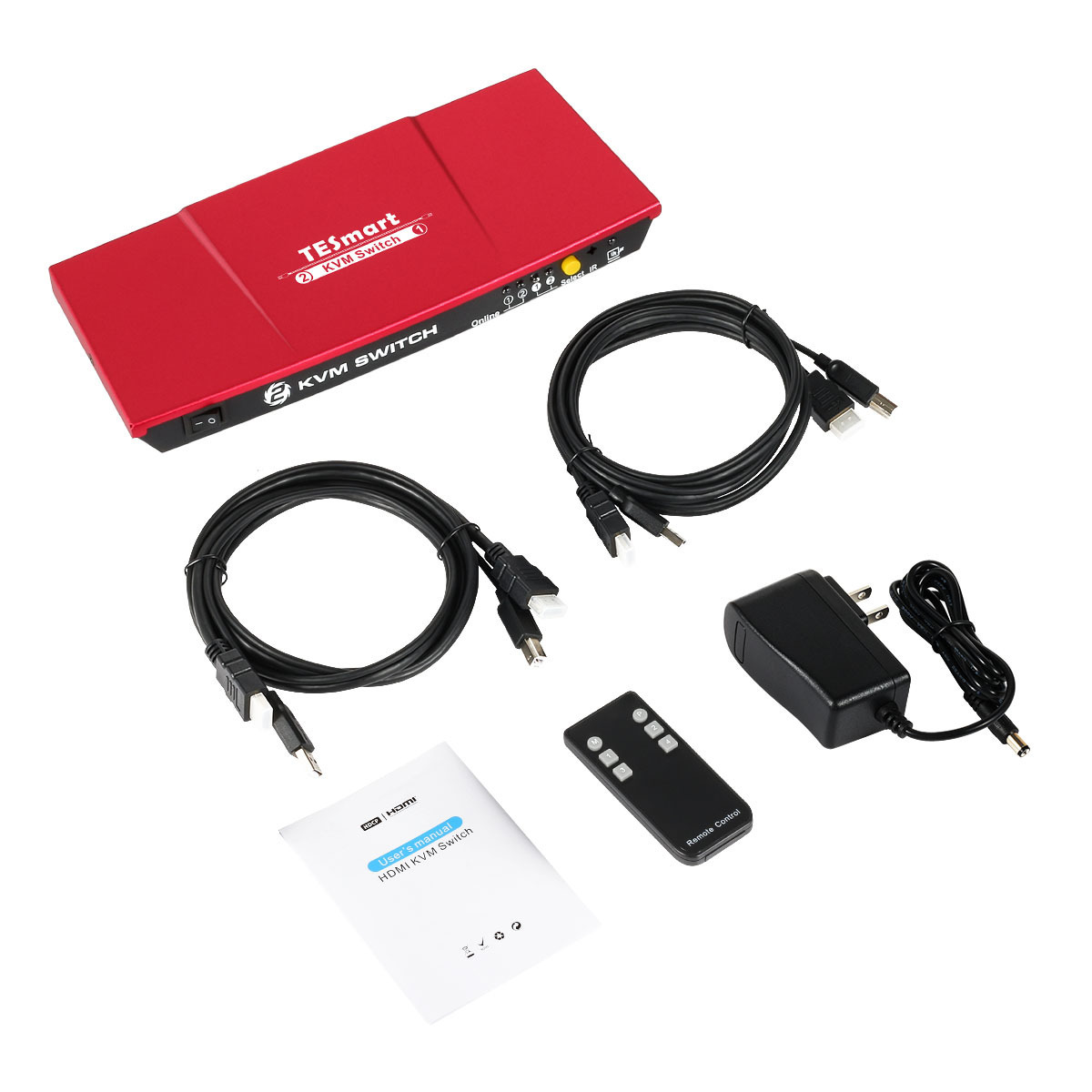 TESmart 4K 2 port USB  Hdmi Kvm Switch in Kvm 2 in 1 out Video Switch