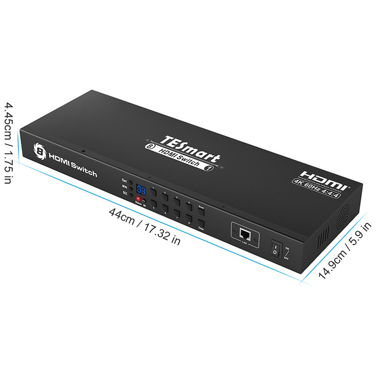 2021 NEW 8 Port KVM HDMI Switch with 4k 60HZ keyboard and Mouse RS232 IP control