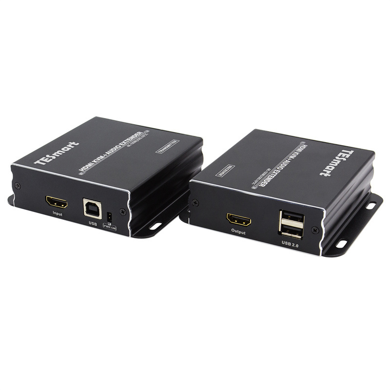 TESmart KVM over IP 100M 3D 1080P Video Transmitter and Receiver 4K30hz HDMI  KVM Extender