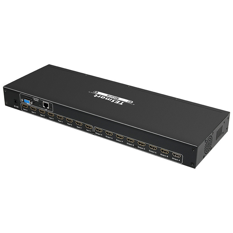 TESmart 8 in 8 out video matrix switch 4k  30hz 8x8 hdmi hdmi over ip matrix 4k 8x8 with EDID HDMI Matrix