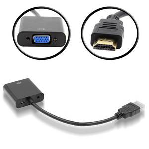 HDMI to VGA Adapter Male to Female Converter with Audio Cable HDMI VGA Adapter