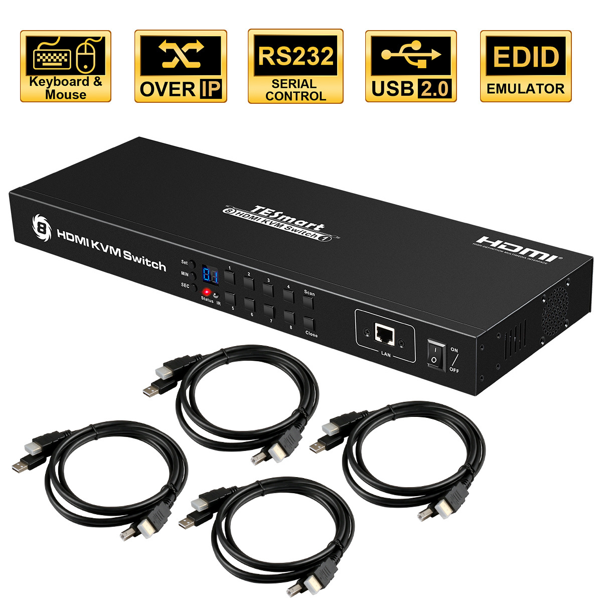 TESmart Top Class Product 4k 8 port HDMI KVM Switch