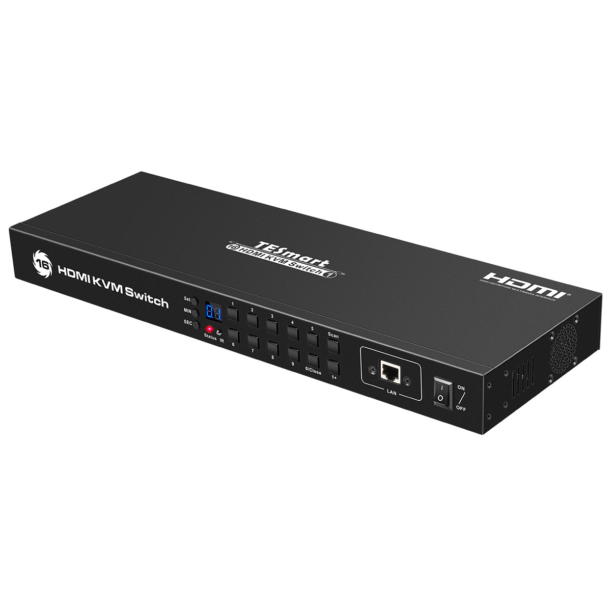 TESmart  USB2.0  16 Port  HDMI IP  KVM Switch  support keyboard hotkeys control