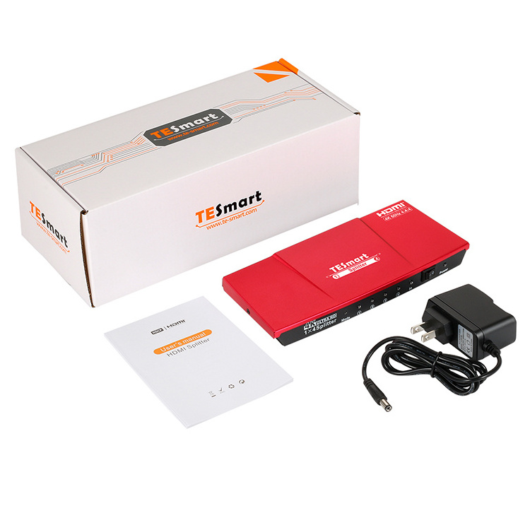 Hot Selling Tesmart Factory HDCP 2.2 1x4 60hz 4k Hdmi Splitter