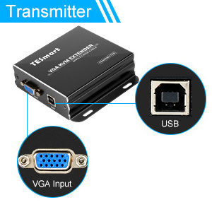 TESmart 300m Video transmitter kvm extender over CAT5 UTP USB VGA Extender