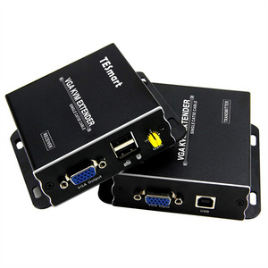 TESmart 300M VGA KVM Extender For DVR Security System Control PC Remotely With Video Transmitter And Receiver Video Extender