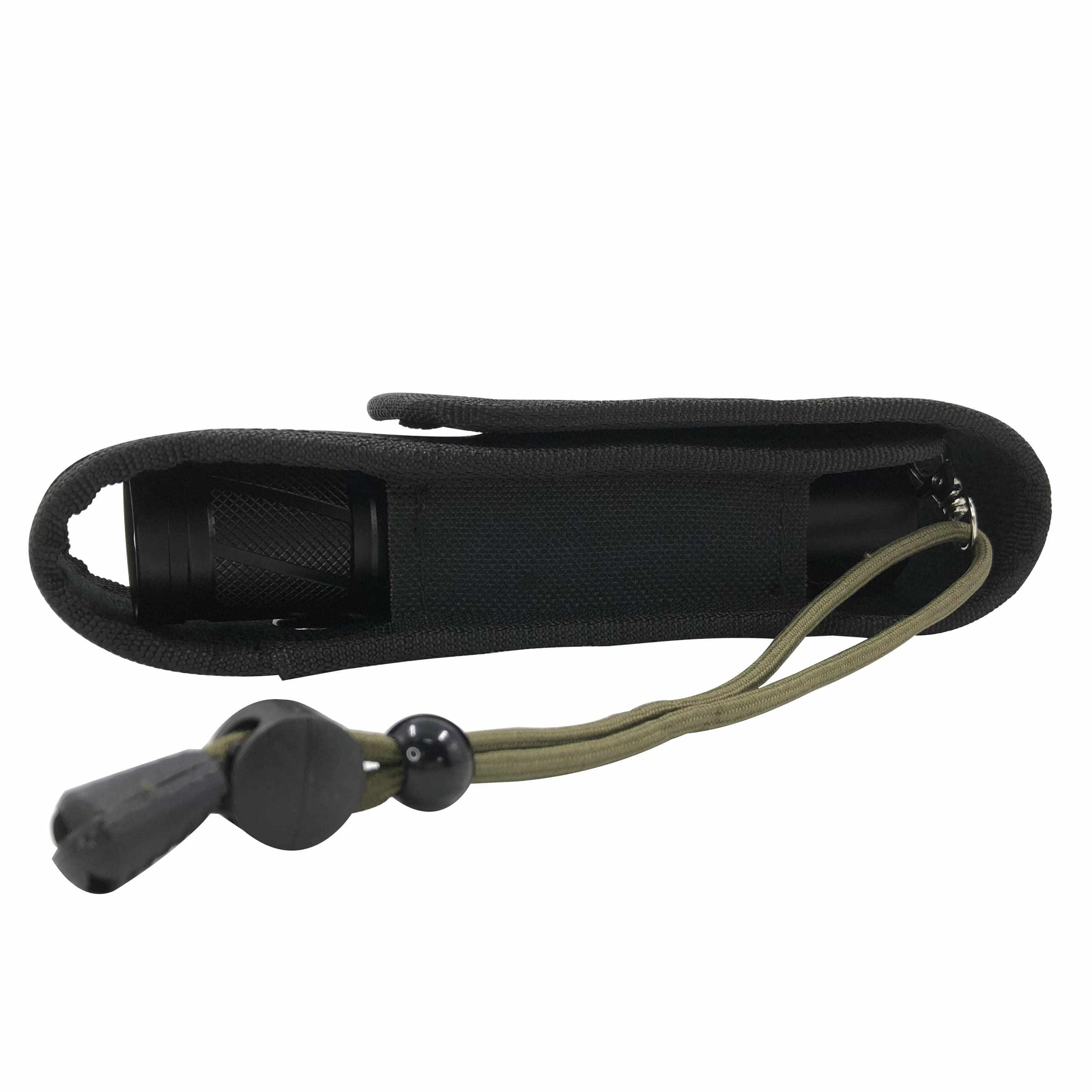 Heavy Duty Nylon Belt Pouch Carry Case with 360 Degree Rotatable Clip for Handheld LED Flashlights and Tactical Torches