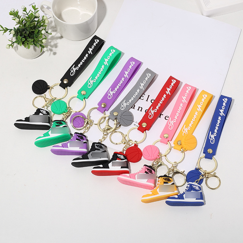 Wholesale Sneaker Cute Pvc Keychain Creative AJ 3D Shoes Keychain