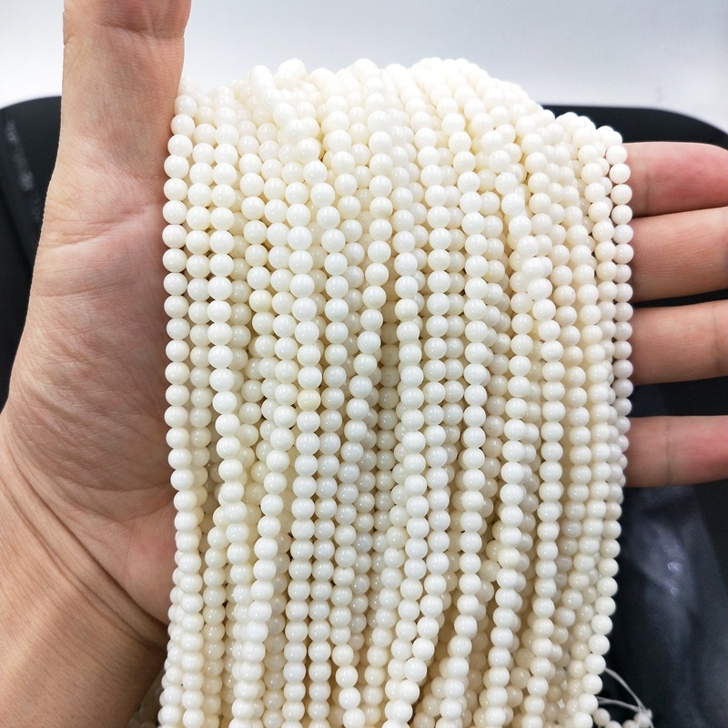 natural white sea bamboo coral beads 4mm 5mm 6mm 7mm 8mm 9mm round beads 15.5