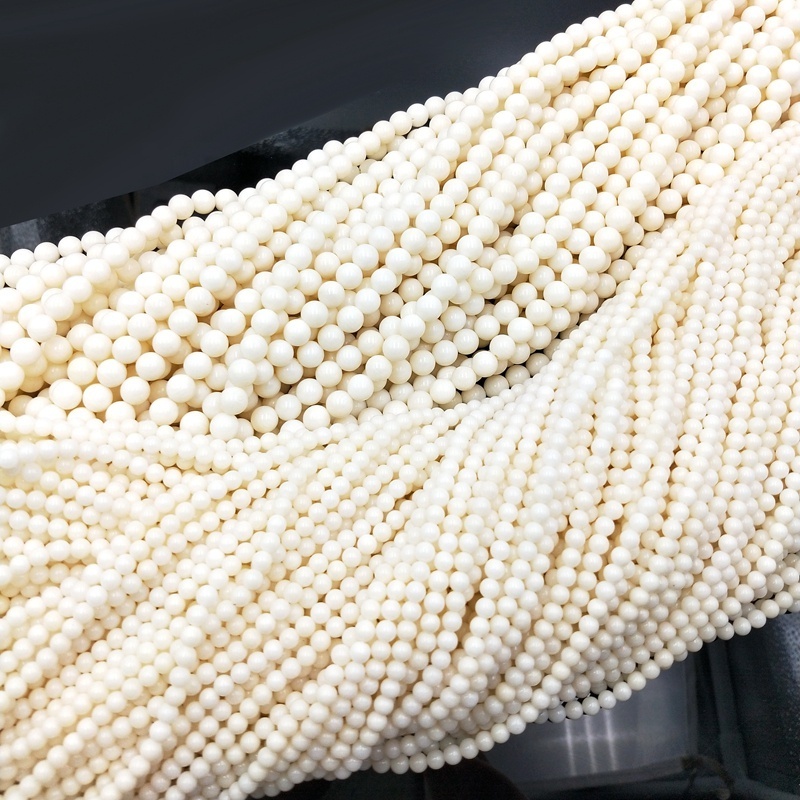 natural white sea bamboo coral beads 4mm 5mm 6mm 7mm 8mm 9mm round beads 15.5