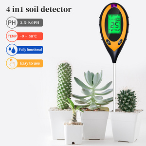 Best Digital 4 in 1 Soil PH Meter Professional LCD Display Temperature Moisture Sunlight PH Garden Plants Soil Tester Meter