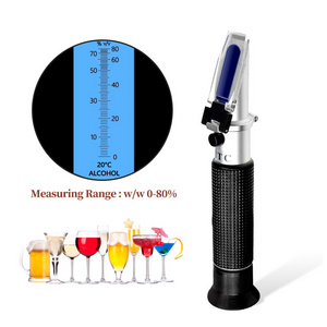 0-80%  ATC Handheld Alcohol Refractometer Liquor Meter Refractometer for Liquor Whisky Beer Wine Brewing