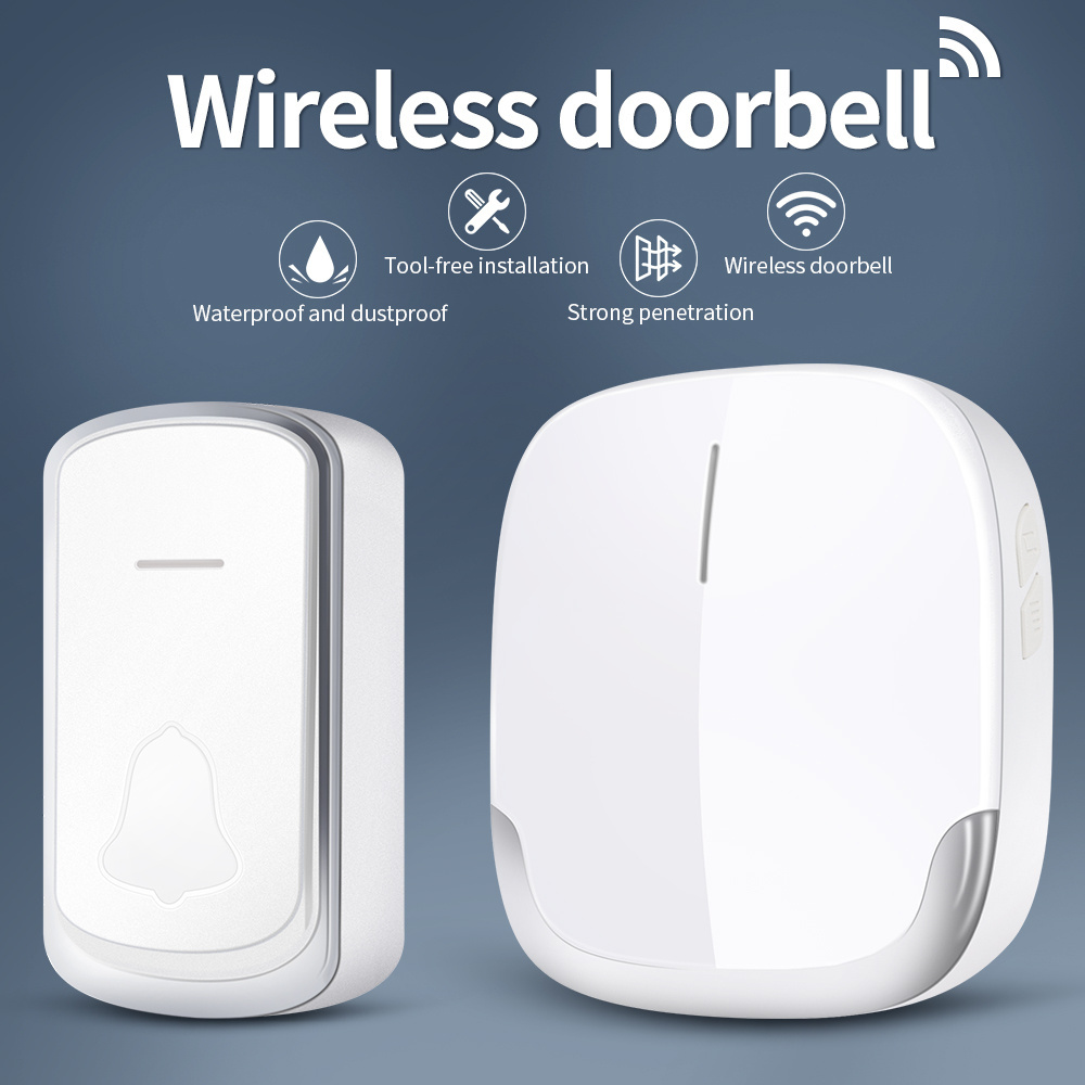 Intelligent Wireless Home Door Bell 300M Barrier-free Wireless Reception 36 Ringtones Transmission Doorbell With 4 Sound Volume