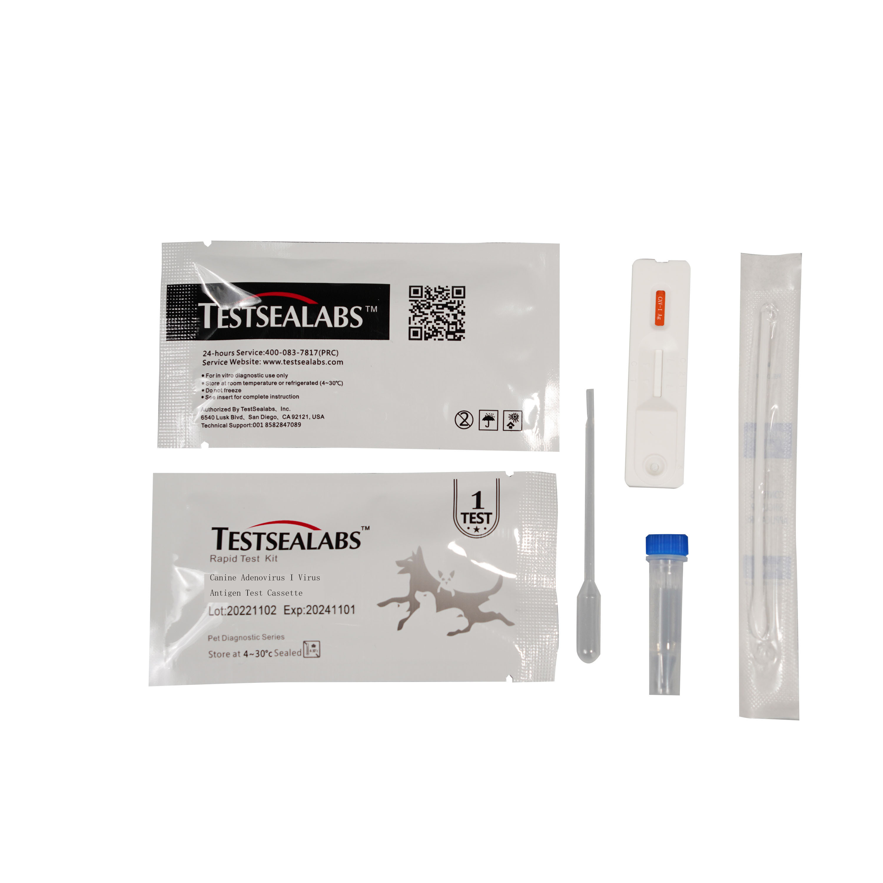 Canine Adenovirus I Antigen Rapid Test Kit For Veterinary CAV Test