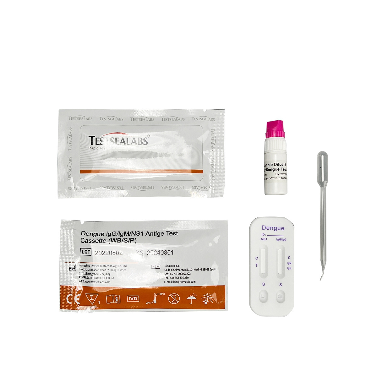 Dengue IgG/IgM+NS1 Combo Test Kit Factory Directly Supply