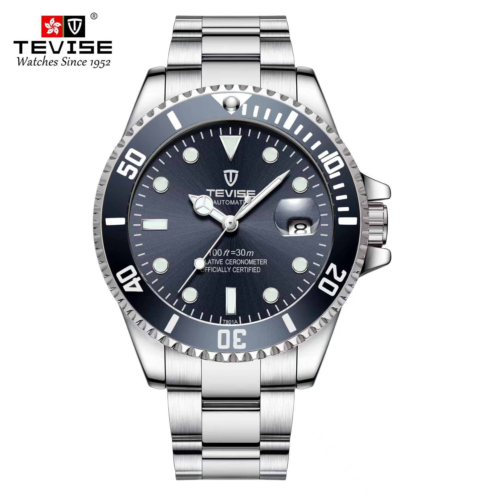 Tevise popular model classic design wholesale price stainless steel alloy watch new model