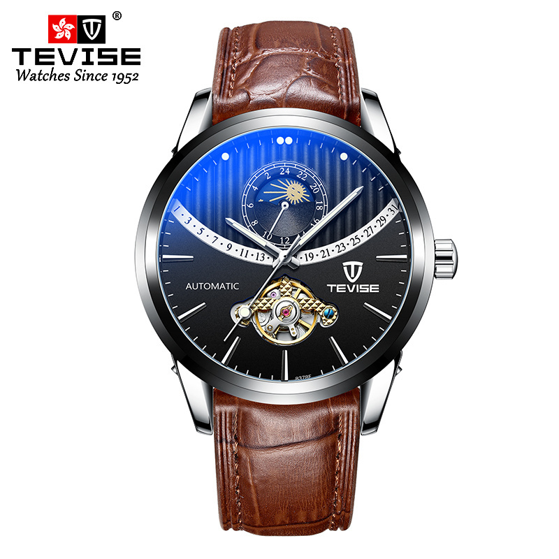 Luxury Brand TEVISE 8378 Automatic Watch Tourbillon Mechanical Watch Sport Self Winding Male Wristwatch Relogio Masculino