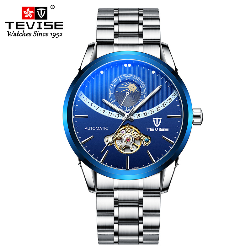 Luxury Brand TEVISE 8378 Automatic Watch Tourbillon Mechanical Watch Sport Self Winding Male Wristwatch Relogio Masculino