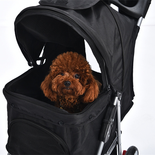 Petstar Luxury Foldable Pet Carrier Travel 4 Wheels Dog Cat Carrier Trolley Pet Stroller