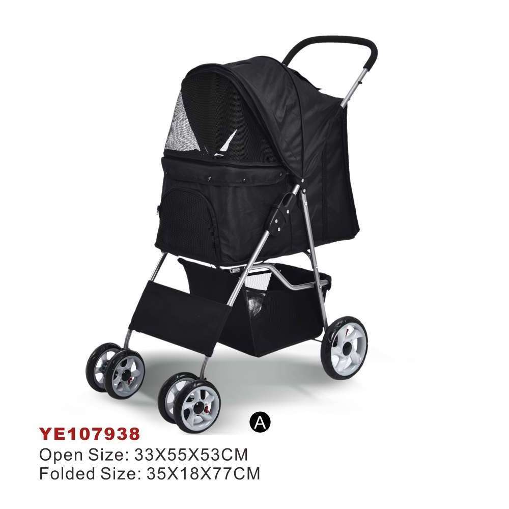 Petstar Luxury Foldable Pet Carrier Travel 4 Wheels Dog Cat Carrier Trolley Pet Stroller