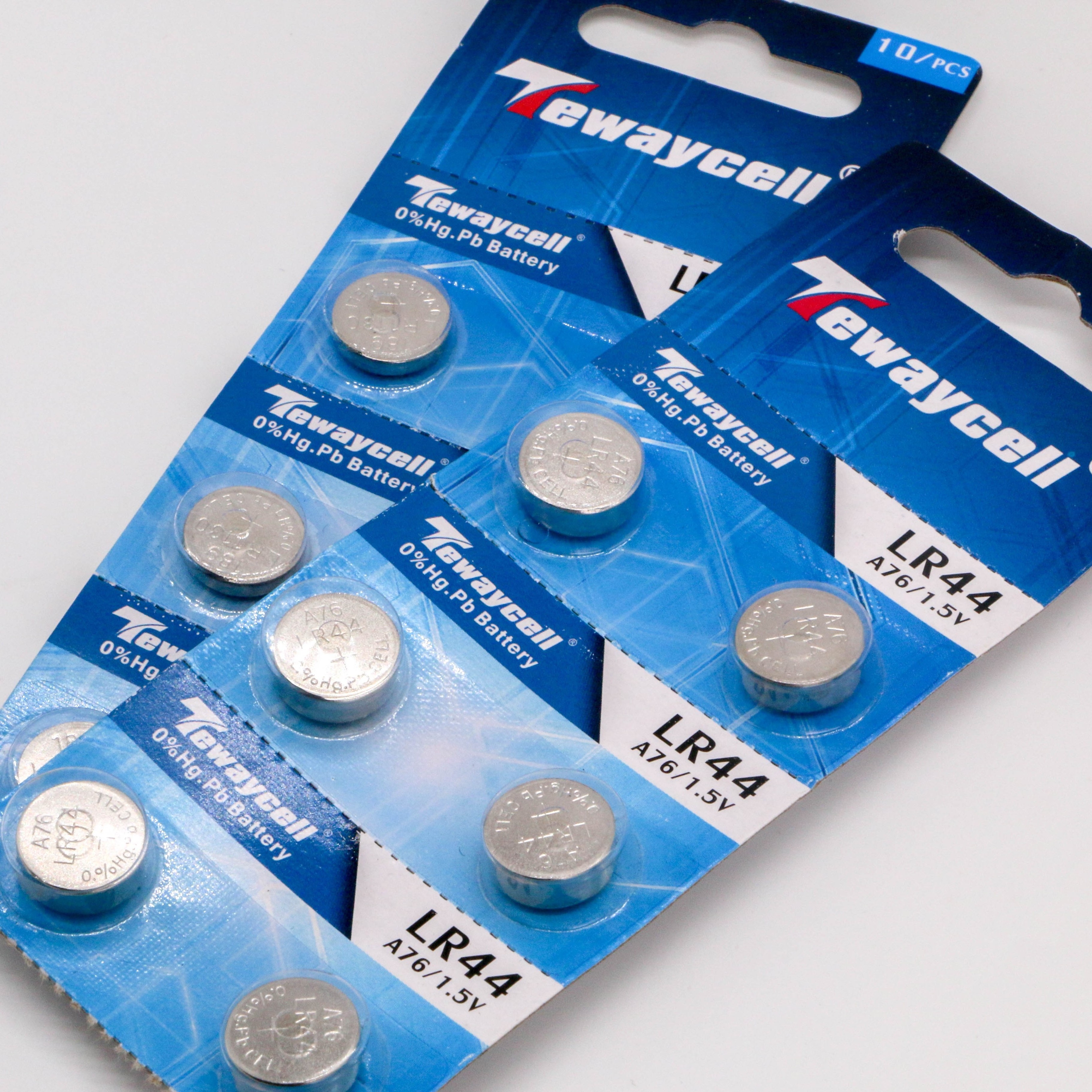 1.5v 150mAh Zn-Mn Coin Cell Button Battery LR44 in bulk packing or blister card packing