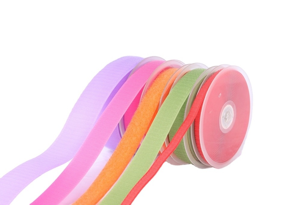 Wholesale High Sticky Hook Loop Self Adhesive Webbing Tape Silk Print Magic Tape Colorful Elastic Band