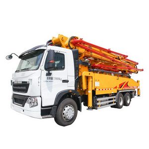 High operating efficiency 52 m truck mounted concrete pump car HB52K with good price