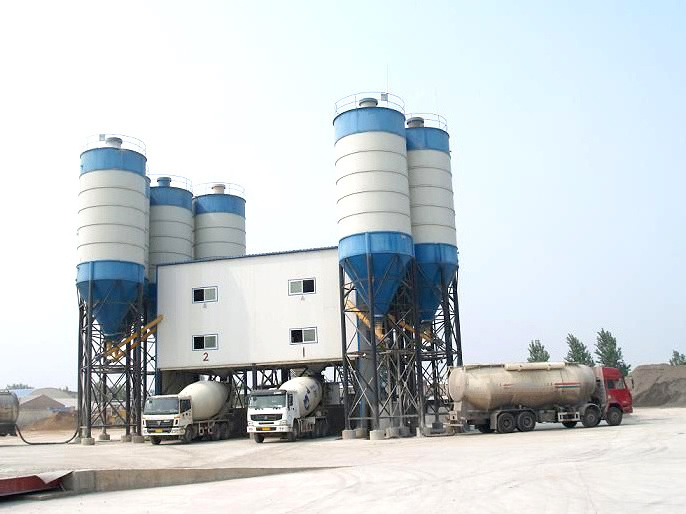 New Full Automatic HZS60 60m3 Concrete Batching Plant Automatic Concrete Mixer Plant With 100ton Cement Silos