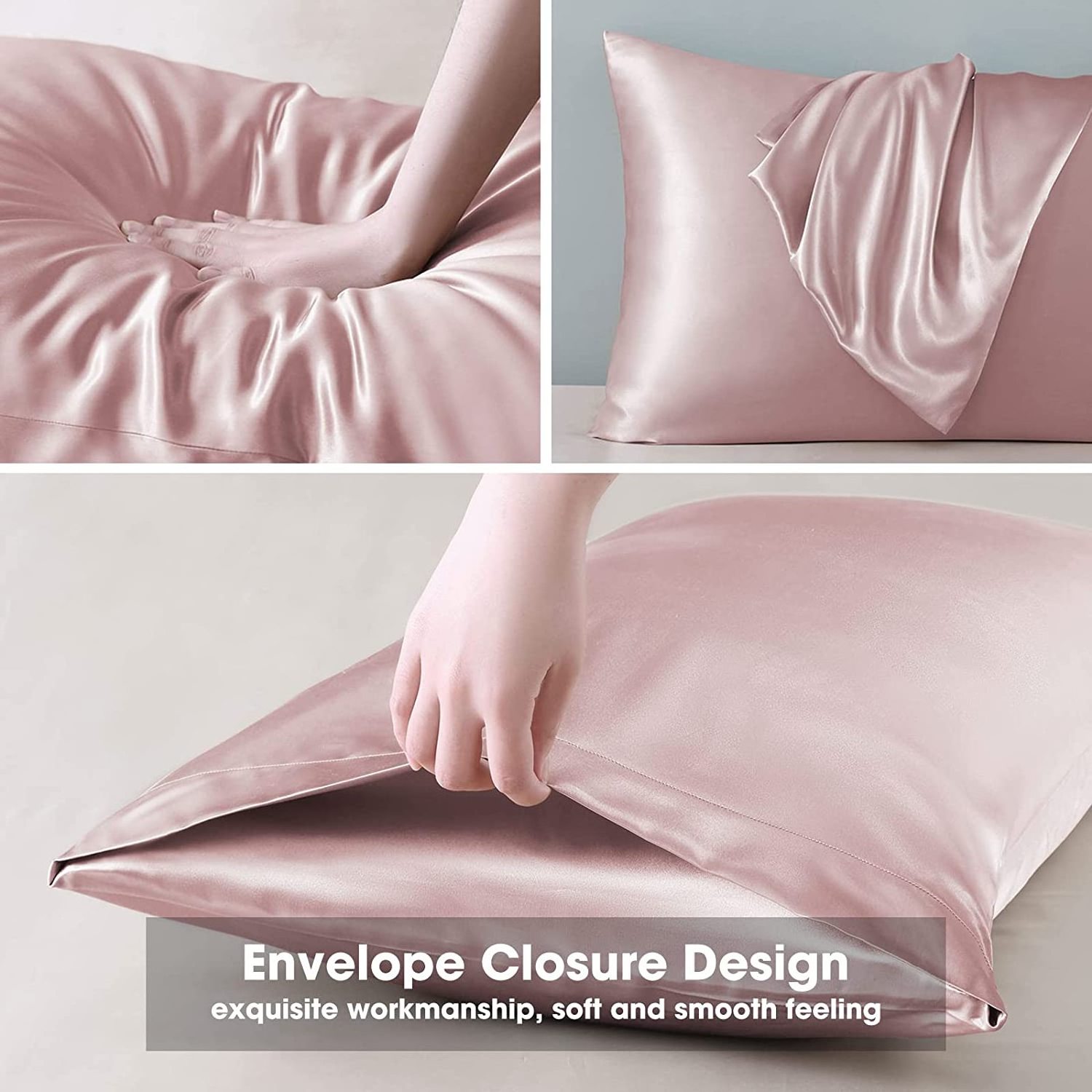 Custom Bed Pillow Protector Breathable Soft Breathable Standard Size 100% Silk Pillow Case for Hair Pillow Covers Cases