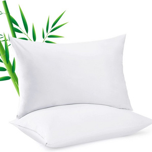 Waterproof Pillow Protector Standard Bamboo Pillowcases with Hidden Zipper 100% Bamboo Fiber Soft Pillow Cases